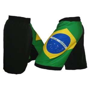  Brazil Flag MMA Fight Shorts Size 30 