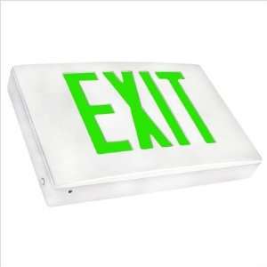 MorrisProducts 73368 Cast Aluminum LED Exit Sign with Green Lettering 