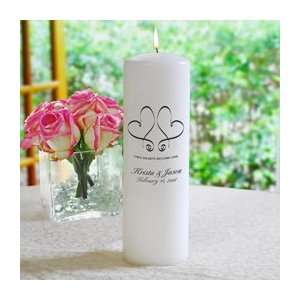   Hearts Personalized Unity Candle   
