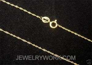 18Inch Solid 18Kt Yellow Gold Chain Necklace  