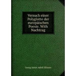   ¤ischen Poesie. With Nachtrag Georg Anton Adolf Ellissen Books