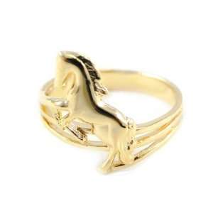  Ring plated gold Cheval.   Taille 60 Jewelry