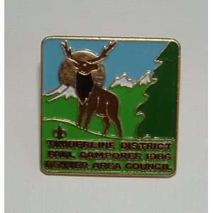 Boy Scout Pin Back Timberline District Fall Camporee 1986 Denver Area 