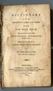 Dictionary Names Terms Bible 1834 Watson Covel  