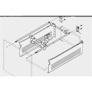  Blum   BL  ZRE.521S.ID W Longside Gallery Set for Metabox 