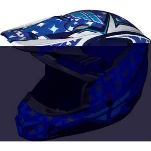 Fly Racing Kinetic Flash Helmet Youth Blue/White Medium  