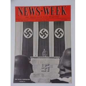 Adolf Hitler Nazi 1st Appearance On Newsweek October 24 1936 Newsweek 