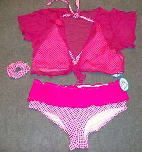 NWT Girls 18 PLUS 4 pc Swimsuit/Cover up SET 18.5 BYER  