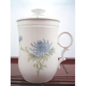  Chrysanthemum Mug, Porcelain Infuser and Lid Kitchen 