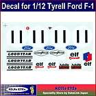   Collection for Tamiya 1/12 Tyrell Ford F 1 Model Kit High Tech Decal