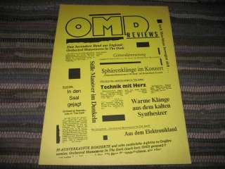 OMD   Maid Of Orleans   GERMAN PR0M0 Facts DinA4  