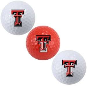  Texas Tech Red Raiders 3 Pack Golf Balls Sports 