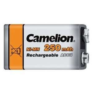  9 Volt 250 mAh Camelion NiMH Rechargeable Battery 