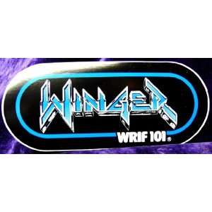 WRIF FM Detroit Winger Bumper Sticker Black and Blue