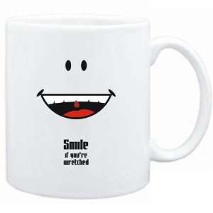    Mug White  Smile if youre wretched  Adjetives