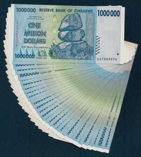 MILLION ZIMBABWE DOLLARS x 30 BANK NOTES ♦ RARE BILLS  