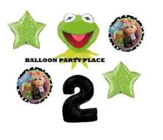   FROG muppets Piggy balloons party supplies SECOND 2ND birthday  