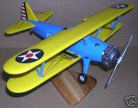 PT 17 Stearman Yellow Peril PT17 Plane Wood Model Big  