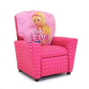  KidzWorld 1300 1 BAR Barbie Cupholder Childrens Recliner 