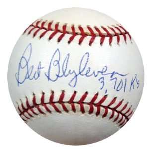  Bert Blyleven Signed Baseball   AL 3 701 Ks PSA DNA 