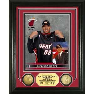 Michael Beasley Miami Heat   #2 Overall Pick 2008 NBA Draft Day   24KT 