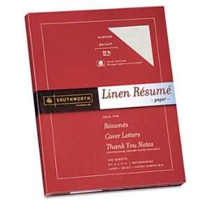  100% Cotton Linen Resume Paper, Almond, 32 lbs., 8 1/2 x 