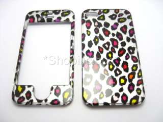 MULTI COLOR PINK PRPL LEOPARD CHEETAH HARD FACEPLATE CASE COVER for 