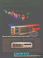 ONKYO TA 2055 CASSETTE DECK AD stereo 80s pinup photo  