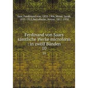   1906,Minor, Jacob, 1855 1912,Bettelheim, Anton, 1851 1930 Saar Books