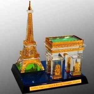  Eiffel Tower and Arc De Triomphe Crystal Collectible Gifts 