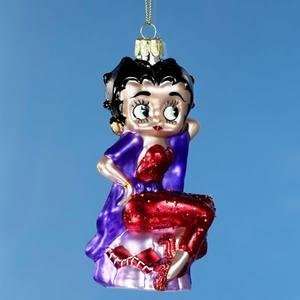  5 Betty Boop Movie Star Glass Christmas Ornament