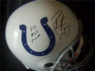 Peyton Manning Signed FS Helmet Steiner COA Colts Inscription  