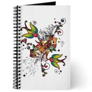  Journal (Diary) with Live Free Birds   Peace Symbol Sign 