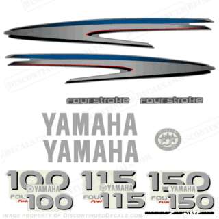 Yamaha 4 Stroke 100/115/150hp Outboard Decal Kit  