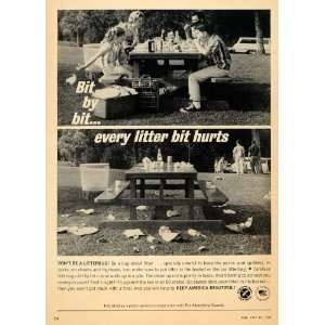 1963 Ad Littering Public Service Announcement PSA   Original Print Ad