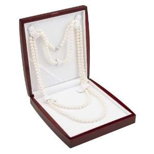  AAA 7.5 8mm White Freshwater Cultured Pearl Necklace 64in 