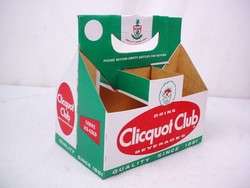 Vintage 1950s Cliquot Club Soda Pop Bottle Carton NOS  