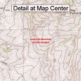   Quadrangle Map   Sawtooth Mountain, Wyoming (Folded/Waterproof
