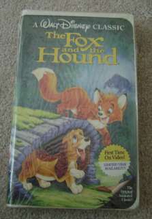 Fox and the Hound Disney Black Diamond VHS  