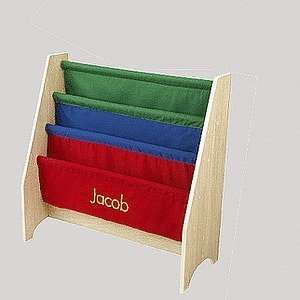  Personalized kids wooden primary sling bookshelf 