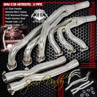 STAINLESS RACING MANIFOLD HEADER/EXHAUST​+Y PIPE 86 91 BMW E30 3 