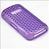 Black+Purple Diamond Gel Skin Case+Film for Nokia C6 01  