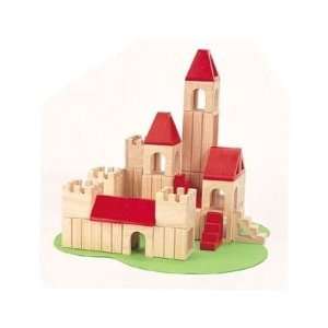  Plan Toys Hollow Castle Wooden Blocks 30 Pieces, #5506 
