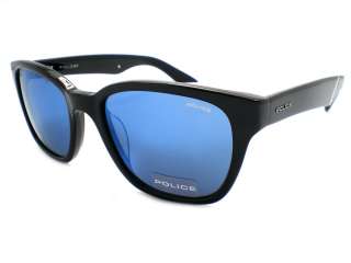 2012 POLICE Wayfarer Sunglasses S1714 700B / Polished Black Silver 