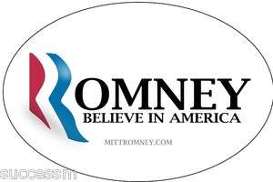 Mitt Romney 2012 Design Bumper Sticker   Mint  
