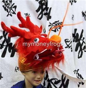   Chinese Red Party Costume Parade plush Fun Hat Cap/2012 DRAGON YEAR