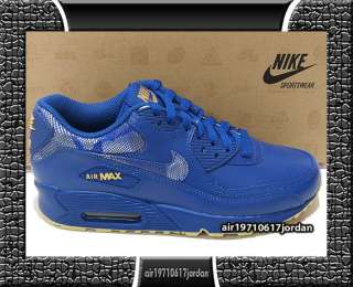 Nike Wmns Air Max 90 Stormblue Gold Blue US 6~12 Leather 95 97 1 