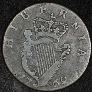 1769 IRELAND CONTEMP CTFT HALFPENNY VERY FINE  