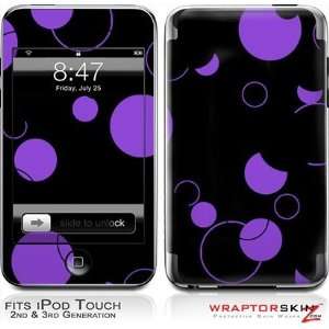 iPod Touch 2G & 3G Skin and Screen Protector Kit   Lots of Dots Purple 