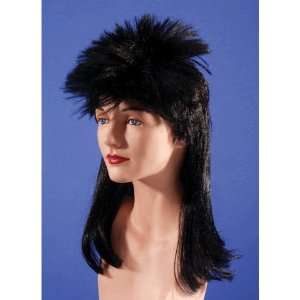  Black 80s Mullet Wig (1 per package) Toys & Games